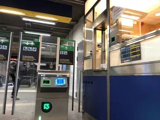 Manned entrance to train station
