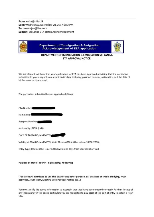 ETA Approval Notice
