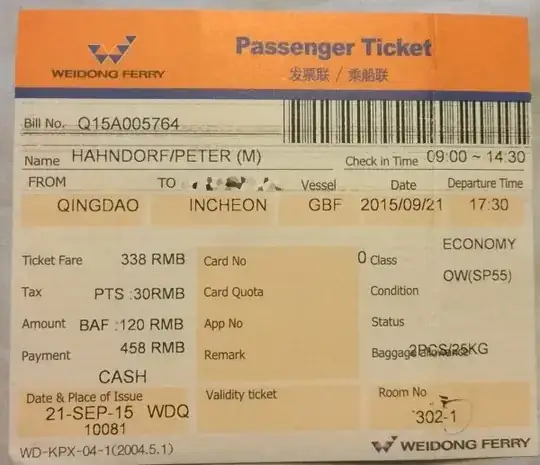 ferry ticket