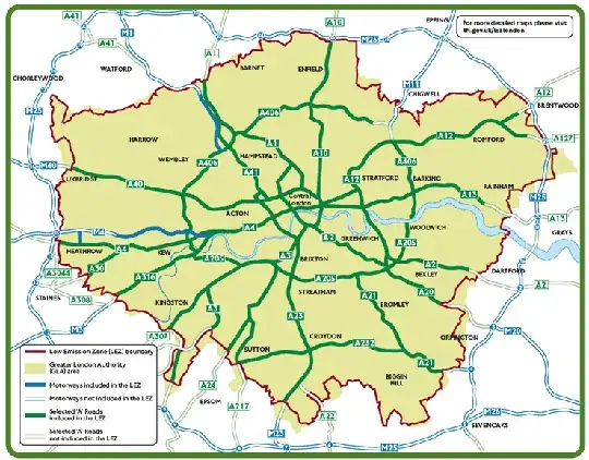 Low Emission Zone Map