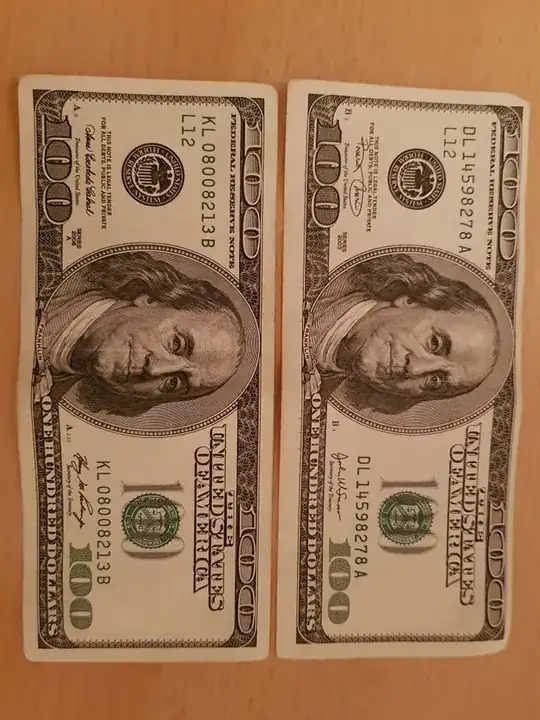 100 USD bills