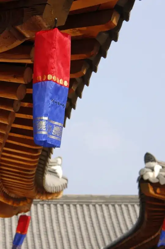 Cheongsachorong from a traditional roof