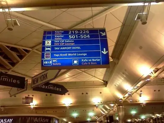 IST airport signs