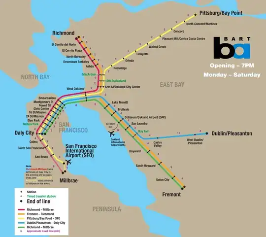 BART system map