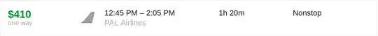Google Flights. $410. 1h 20m. Nonstop.
