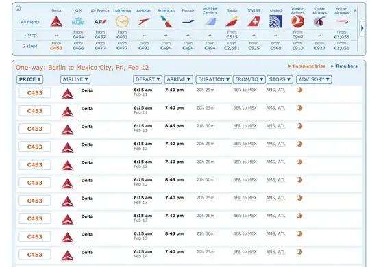 Flights without the routing code