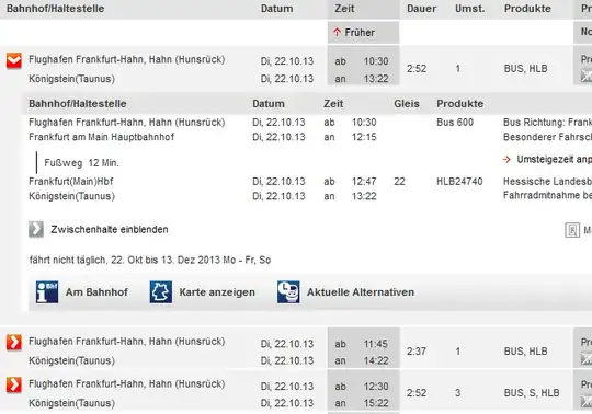 screenshot of Deutsche Bahn