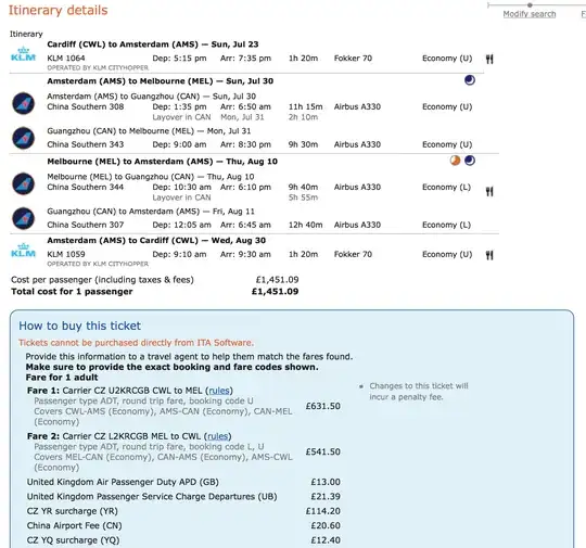 Fare results