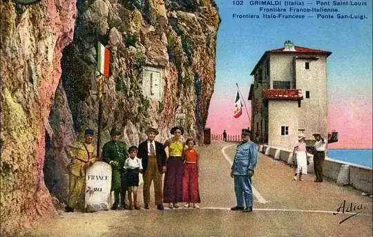 ca. 1920 Menton - Pont Saint Louis (bridge) - Italy