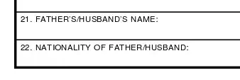 detail from visa form