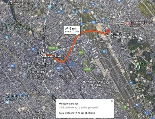 Hakata Station to Fukuoka Airport