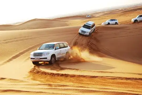 Dune bashing on a safari tour