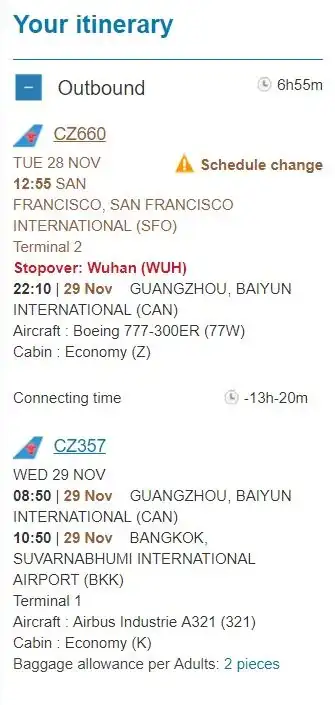 itinerary