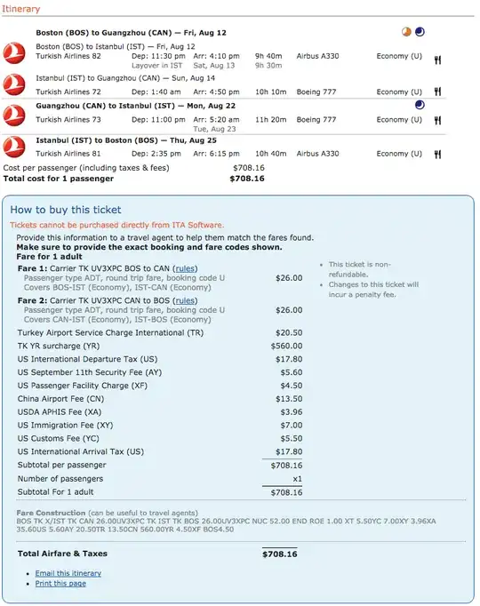 itinerary