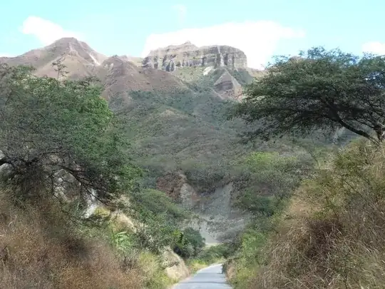 Road towards Peru in Soutern Ecuador