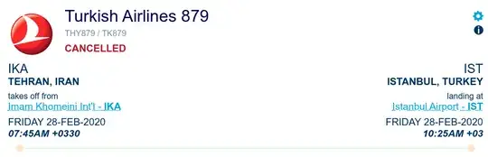 FlightAware status for THY879