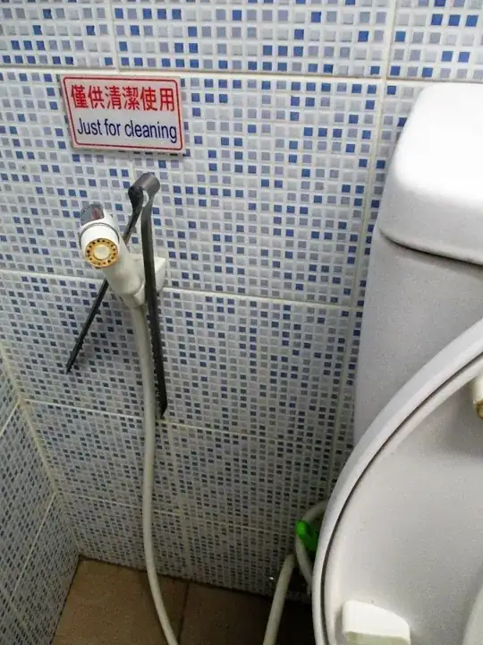 Hand bidet in Kaohsiung, Taiwan - just for cleaning