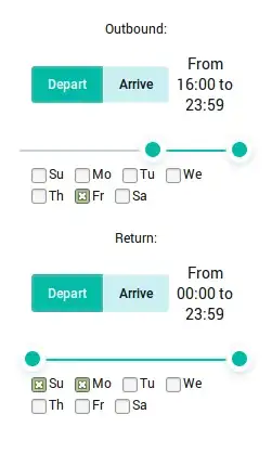 Days and times filter