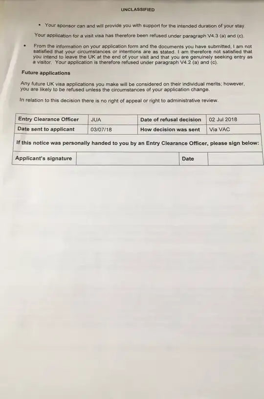 Page 2 of Refusal letter