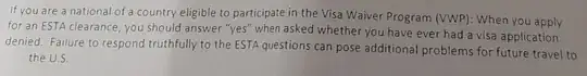 I will need to state the refusal on my future ESTA applications.