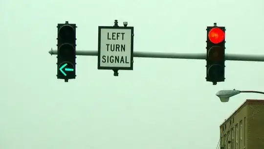 Left-turn traffic signal, location unknown