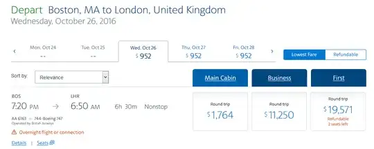 first class ticket cost
