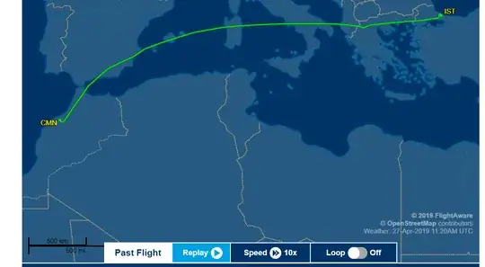 IST-CMN flight