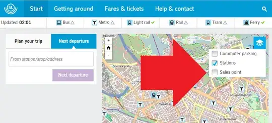 SL.se/en map with arrow pointing at "Sale Points".