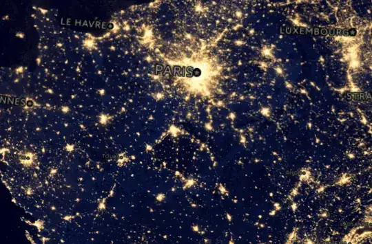 France at night