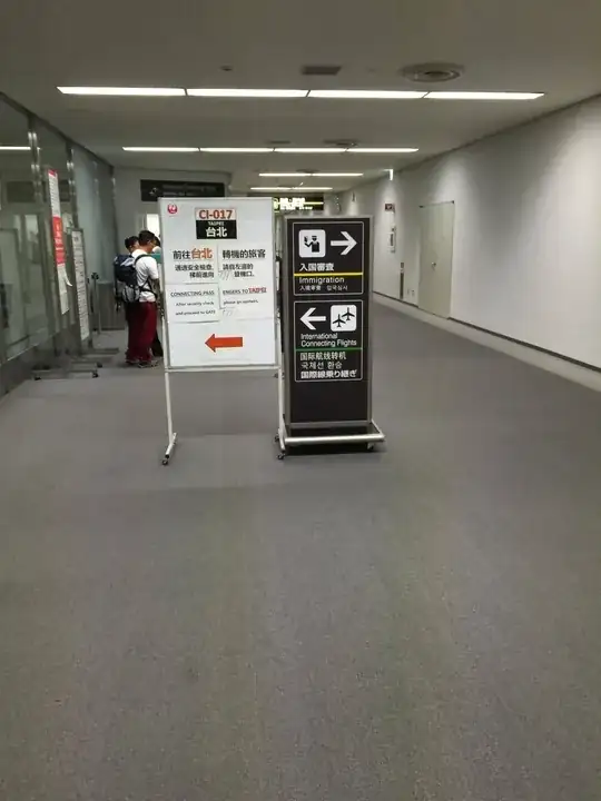 International transit vs passports sign