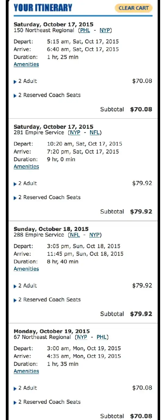 Amtrak Tip Plan