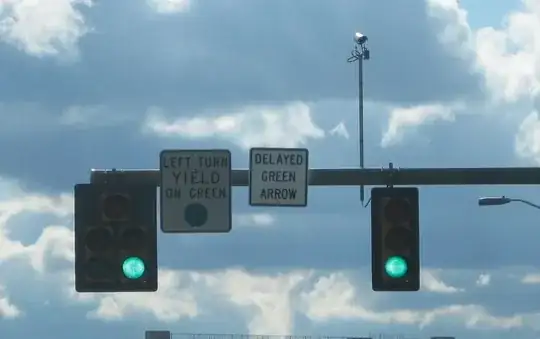 Left-turn signal in Harrisonburg, Virginia, United States