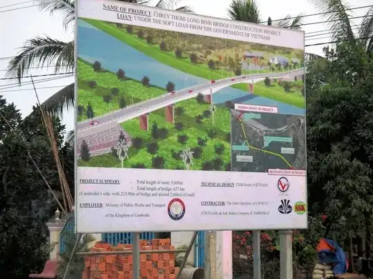 sign about new bridge