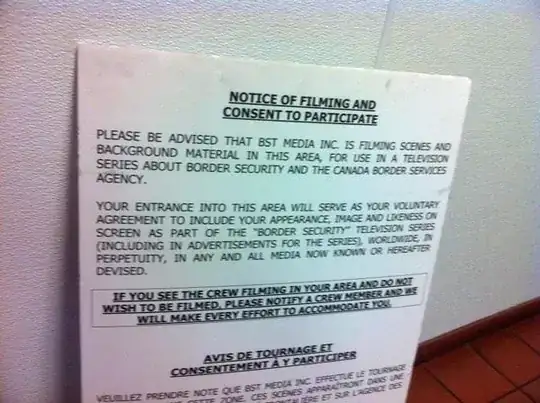 Sign about Filming in Progress
