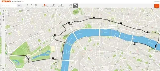 Picture of route on Strava