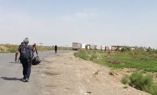 Walking to the border