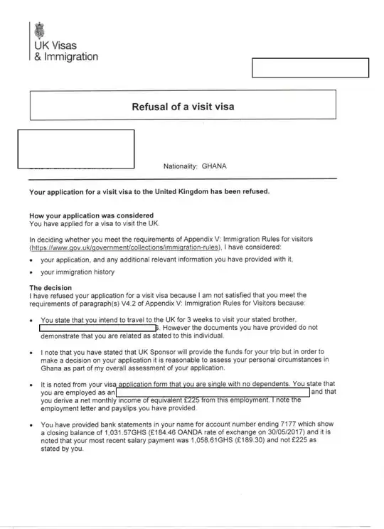 Sister's refusal letter 1