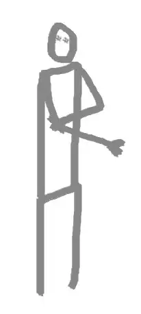 drawing of person holding elbow