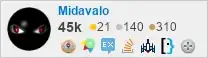 profile for Midavalo on Stack Exchange, a network of free, community-driven Q&A sites
