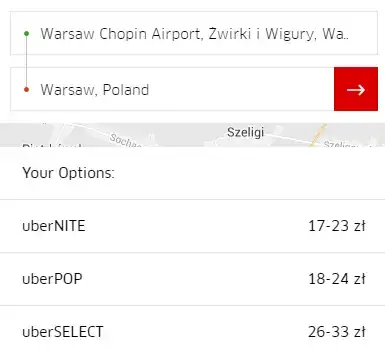uber warsaw airport