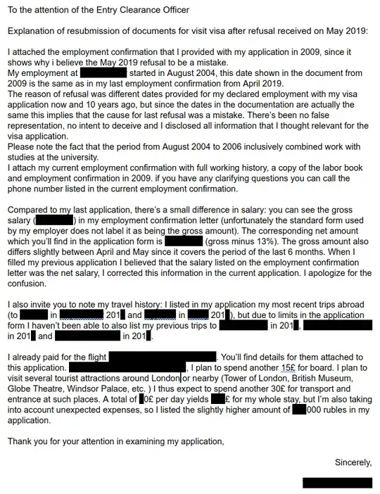 cover letter