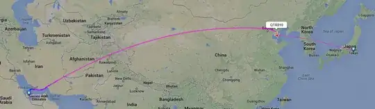map of flight path