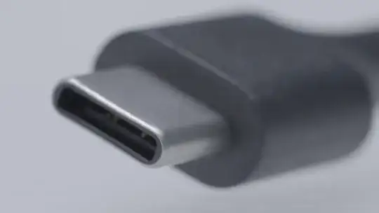 A Black USB Type C Connector