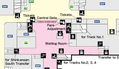 Example of JR East station map