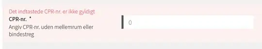 screenshot of danish language NT rejsegaranti form