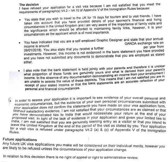here's the refusal letter