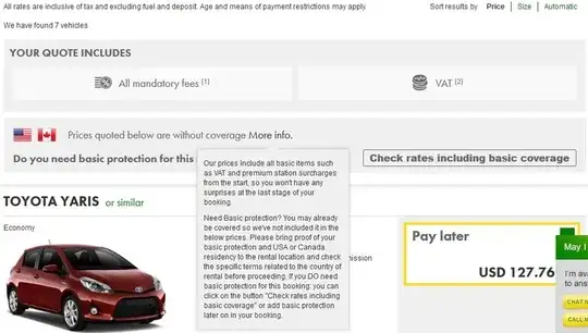 Car hire 'extras'