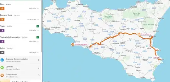Rome2Rio Agrigento to Siracusa search results