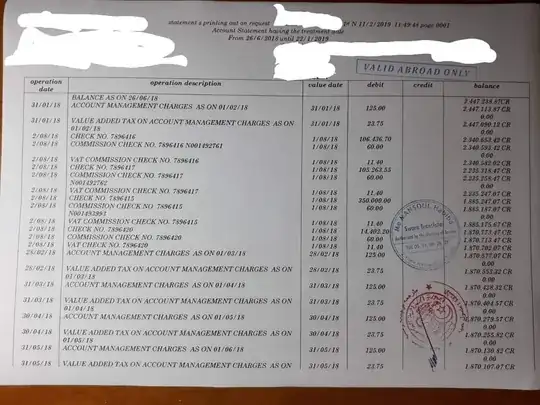 bank statement page1/2