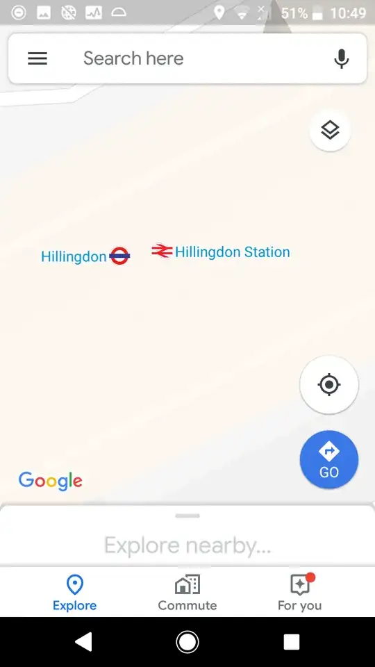 Google maps Hillingdon station